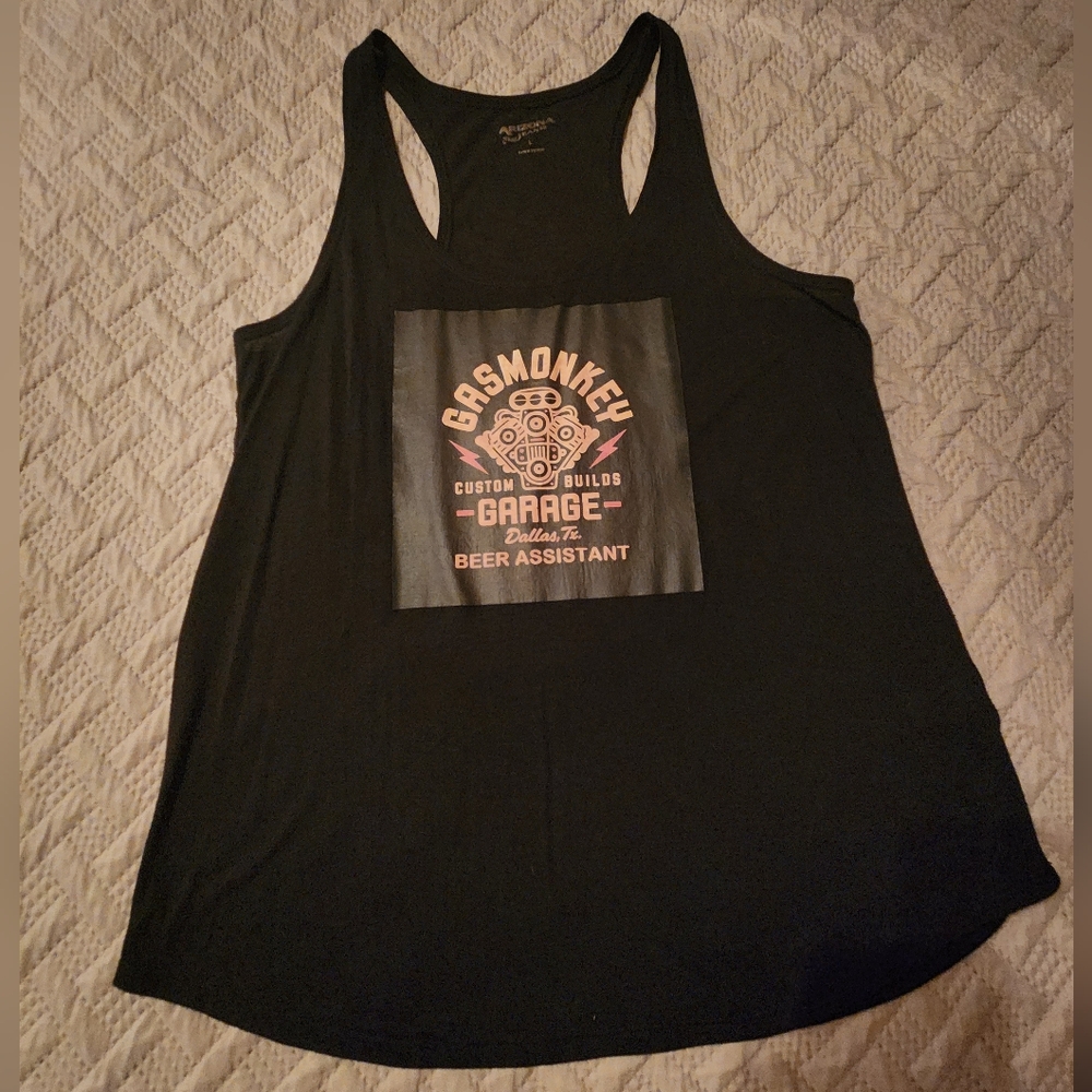 Arizona Jeans Co Gas Monkey Garage Beer Assistant Tank Top Black Large